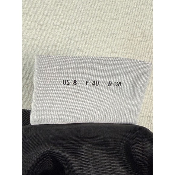 Akris Punto Pencil Skirt Womens 8 Black Houndstooth Colorblock Knee Length Wool - Picture 5 of 8